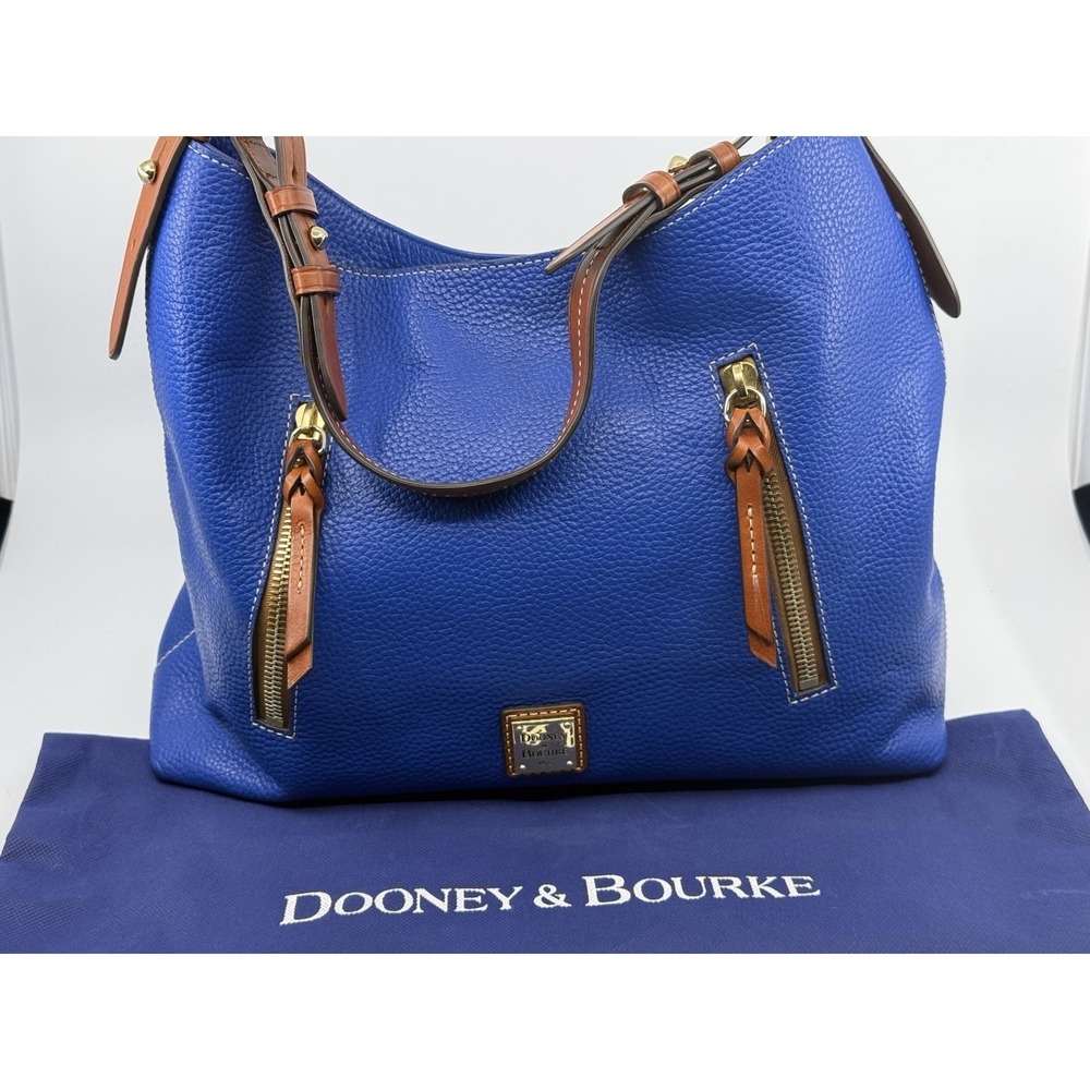 Dooney & Bourke Pebble Grain Cooper Hobo Shoulder Bag, Marine Blue